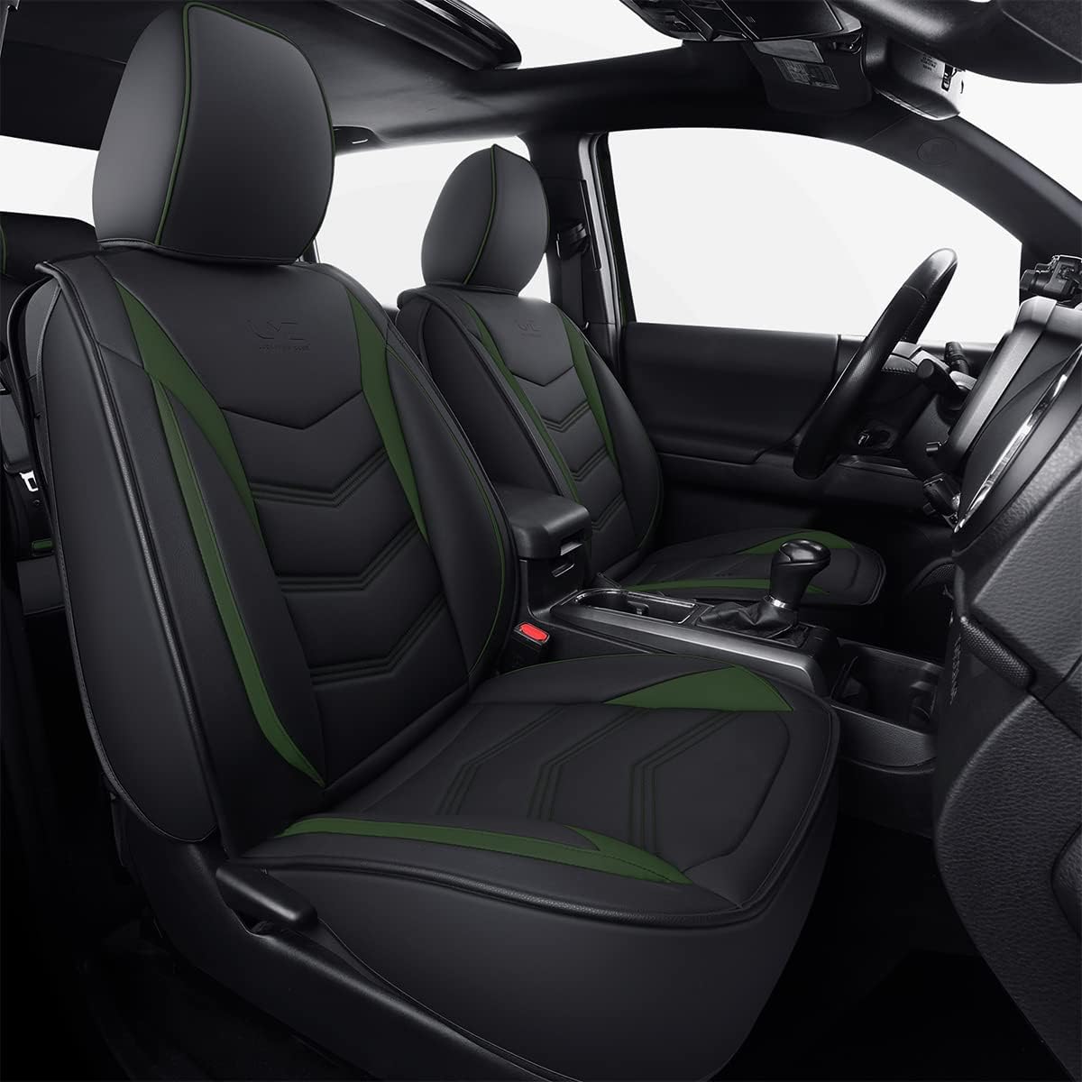 2005-2023 Tacoma Seat Covers Full Set Waterproof leather for Tacoma Double/Crew Cab SR SR5 TRD Sport TRD Off-Road PreRunner Trims, with Waterproof Faux Leather All-enveloping, four seasons general, wear-resistant and scratch-resistant