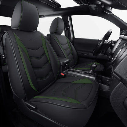 2005-2023 Tacoma Seat Covers Full Set Waterproof leather for Tacoma Double/Crew Cab SR SR5 TRD Sport TRD Off-Road PreRunner Trims, with Waterproof Faux Leather All-enveloping, four seasons general, wear-resistant and scratch-resistant