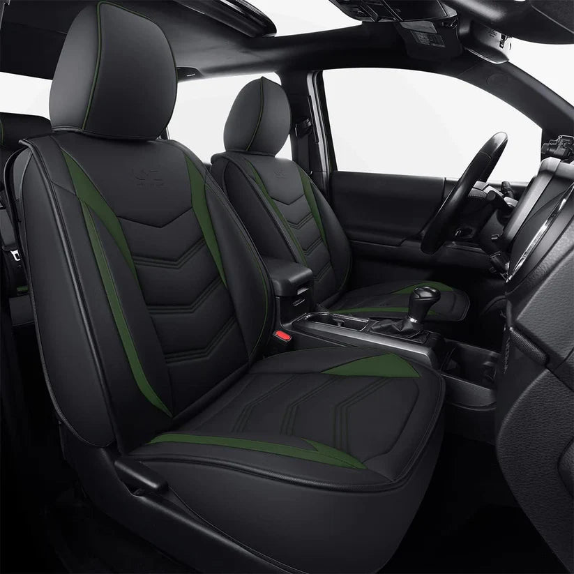 2005-2023 Tacoma Seat Covers Full Set Waterproof leather for Tacoma Double/Crew Cab SR SR5 TRD Sport TRD Off-Road PreRunner Trims, with Waterproof Faux Leather All-enveloping, four seasons general, wear-resistant and scratch-resistant
