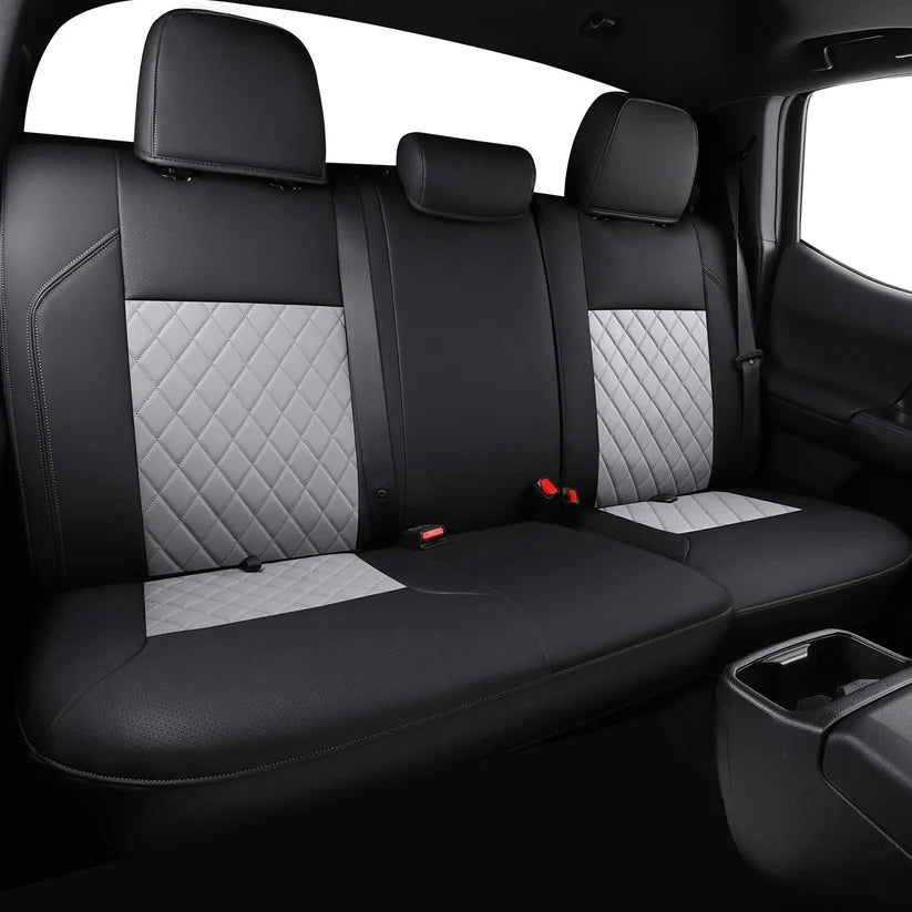 Tacoma Seat Covers Fit for 2016-2023 Tacoma Crew Cab/Double Cab with Water Proof Faux Leather