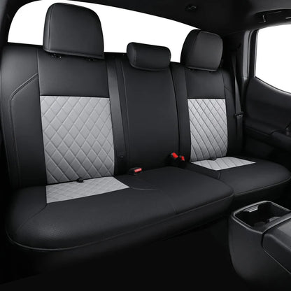 Tacoma Seat Covers Fit for 2016-2023 Tacoma Crew Cab/Double Cab with Water Proof Faux Leather
